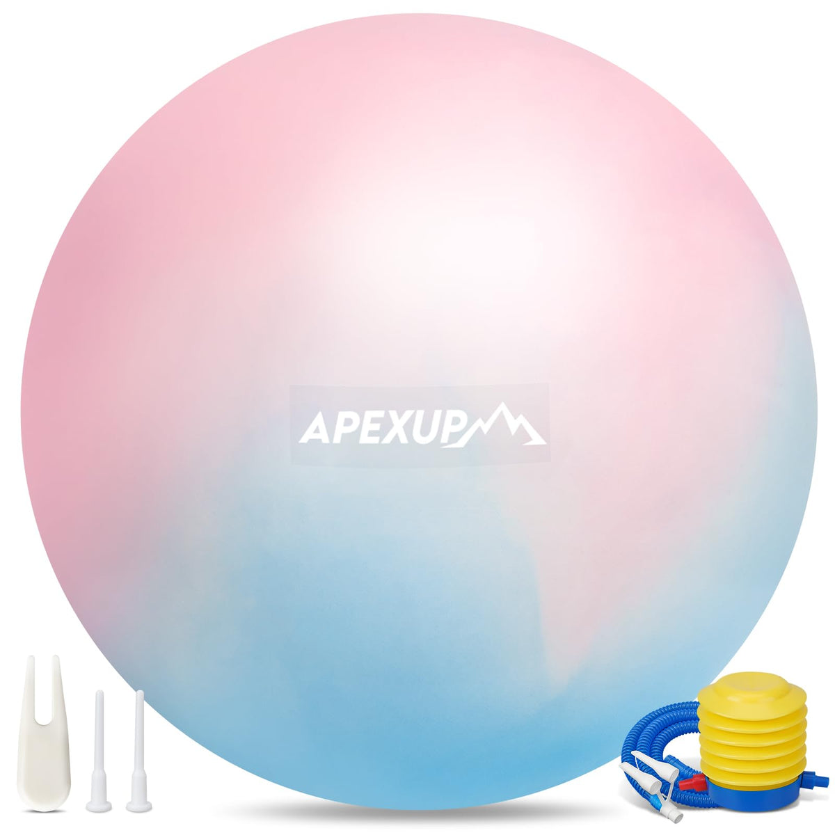 APEXUP Yoga Ball, 660 lbs Anti-Burst Exercise Ball with Pump, 5 Sizes