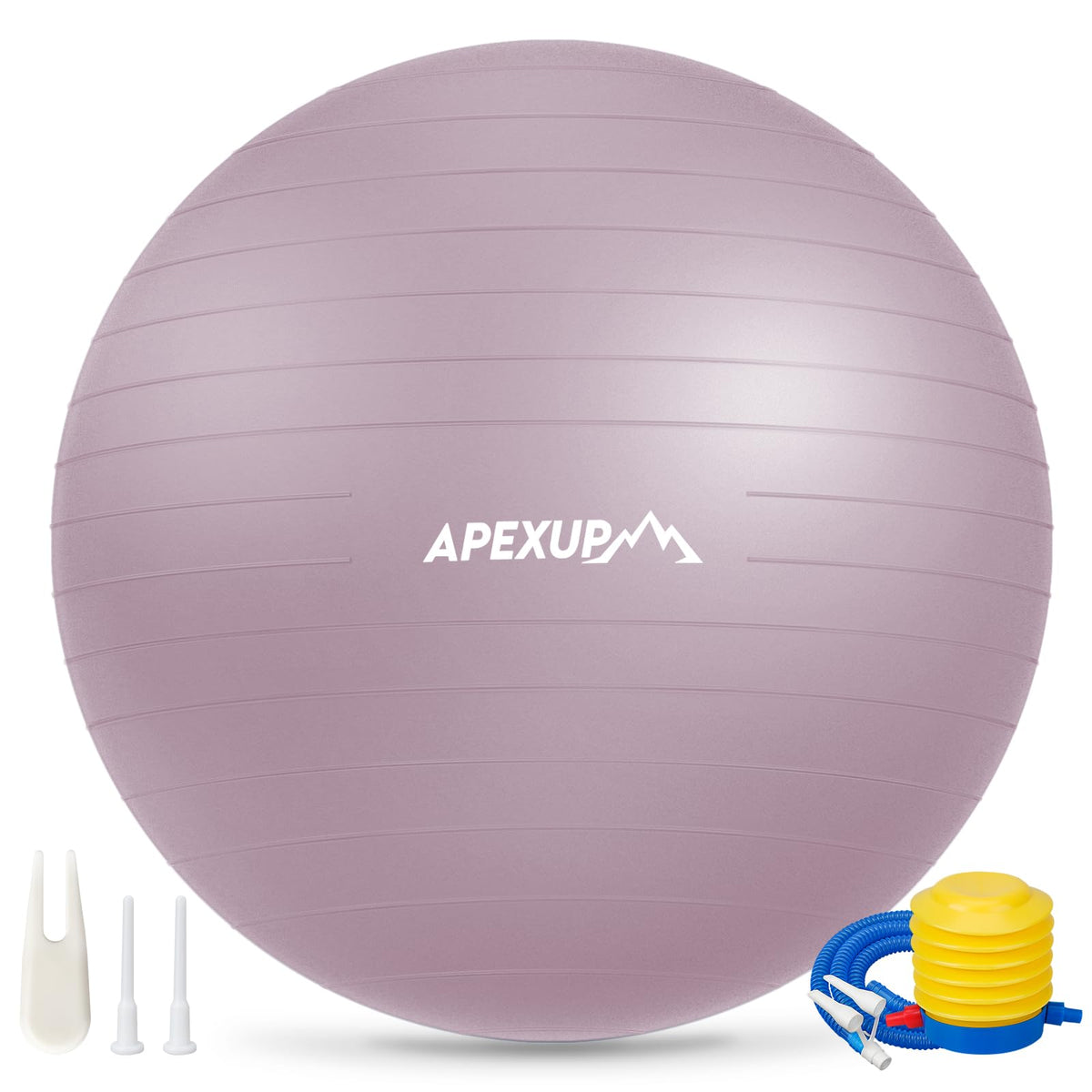 APEXUP Yoga Ball, 660 lbs Anti-Burst Exercise Ball with Pump, 5 Sizes
