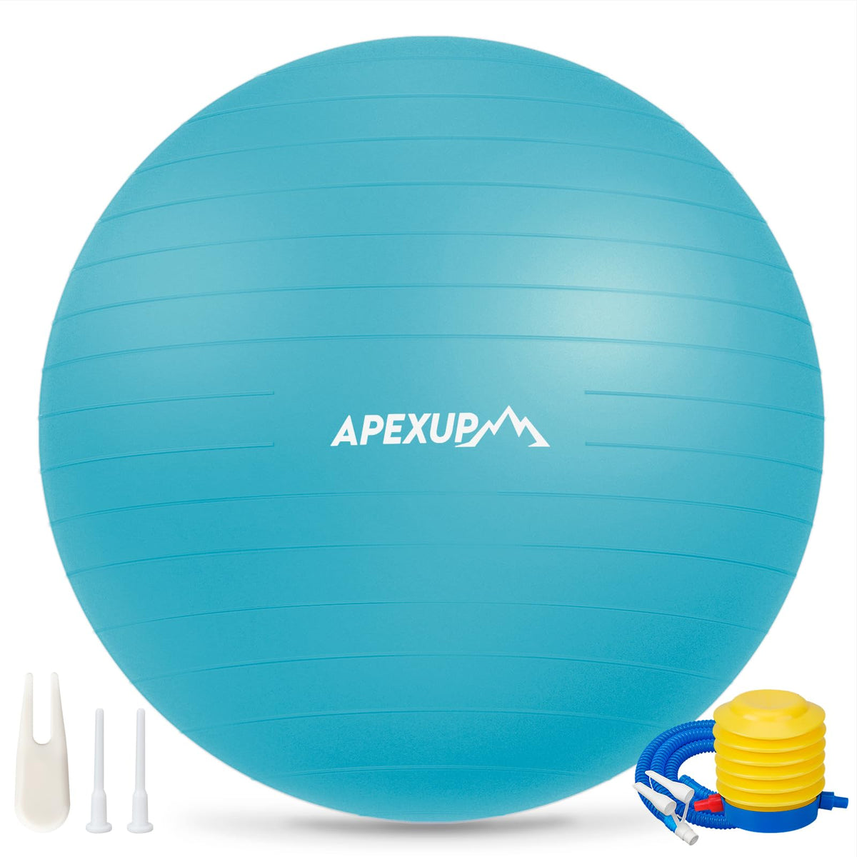 APEXUP Yoga Ball, 660 lbs Anti-Burst Exercise Ball with Pump, 5 Sizes