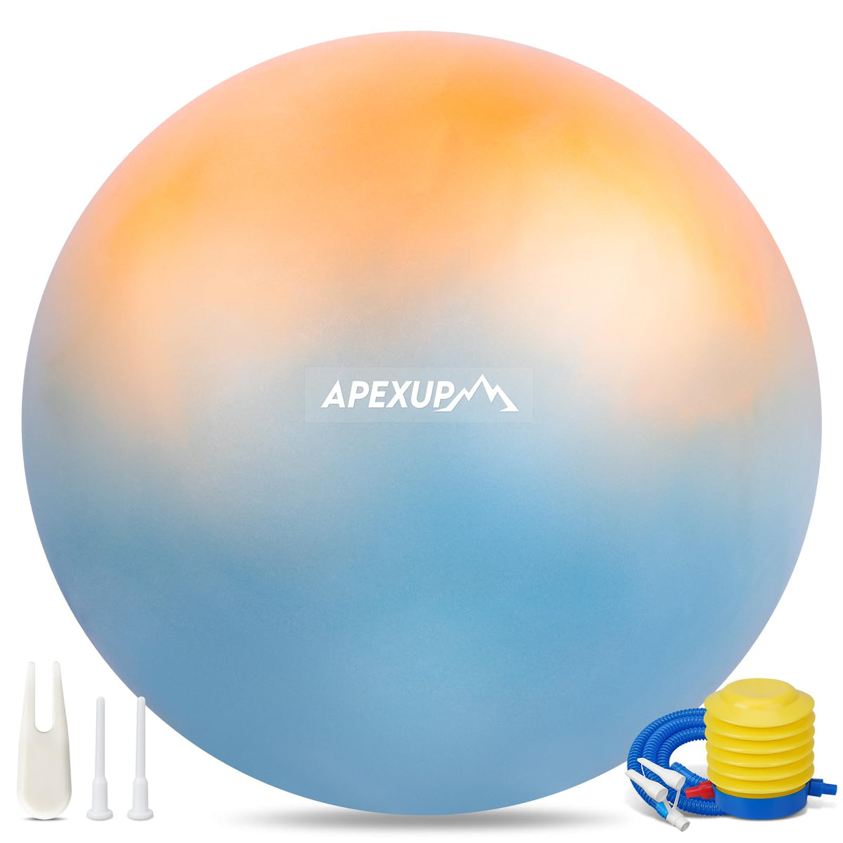 APEXUP Yoga Ball, 660 lbs Anti-Burst Exercise Ball with Pump, 5 Sizes