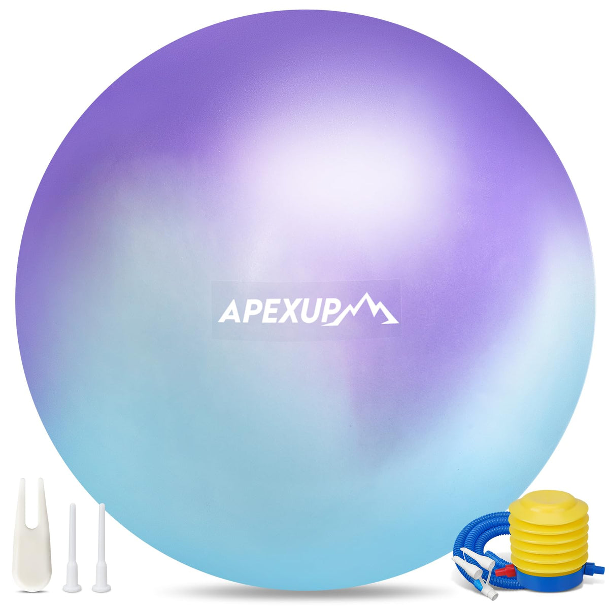 APEXUP Yoga Ball, 660 lbs Anti-Burst Exercise Ball with Pump, 5 Sizes