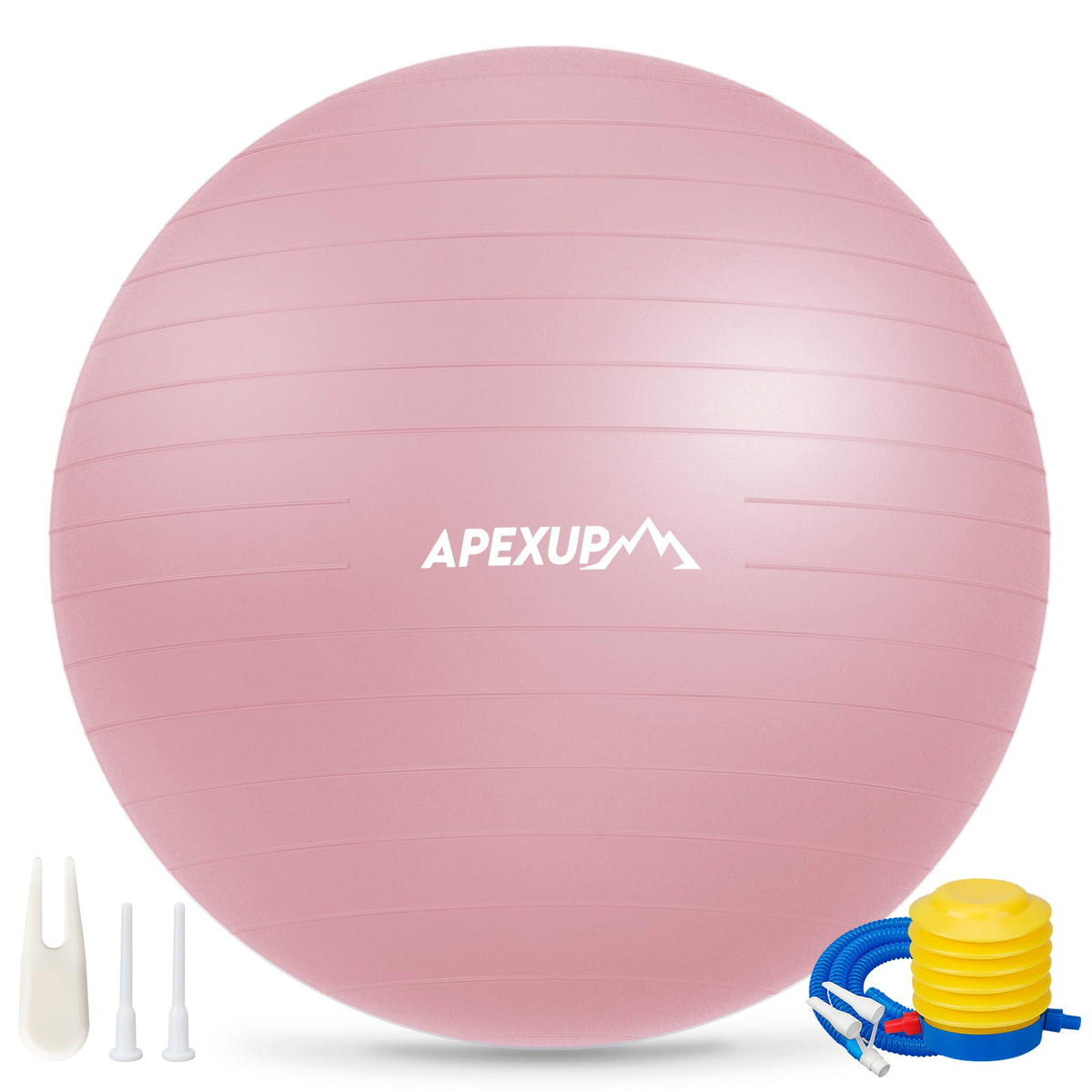APEXUP Yoga Ball, 660 lbs Anti-Burst Exercise Ball with Pump, 5 Sizes
