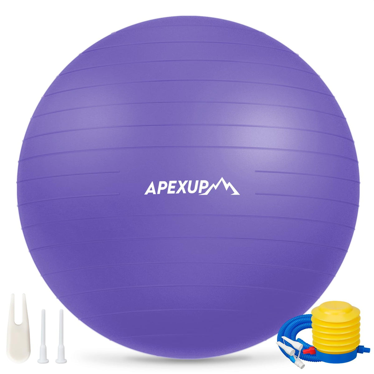 APEXUP Yoga Ball, 660 lbs Anti-Burst Exercise Ball with Pump, 5 Sizes
