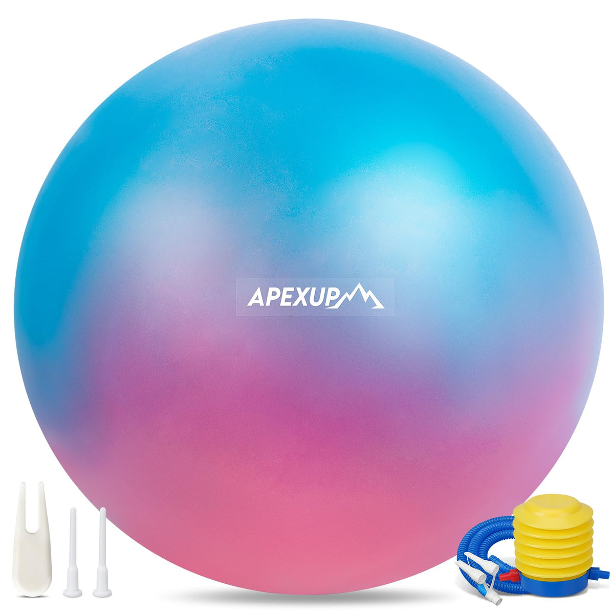 APEXUP Yoga Ball, 660 lbs Anti-Burst Exercise Ball with Pump, 5 Sizes