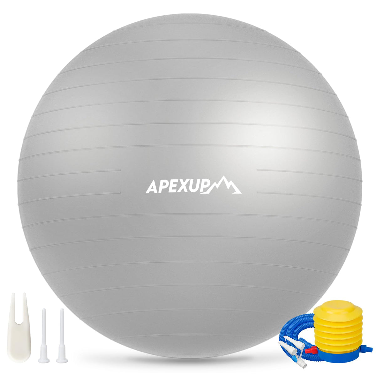 APEXUP Yoga Ball, 660 lbs Anti-Burst Exercise Ball with Pump, 5 Sizes
