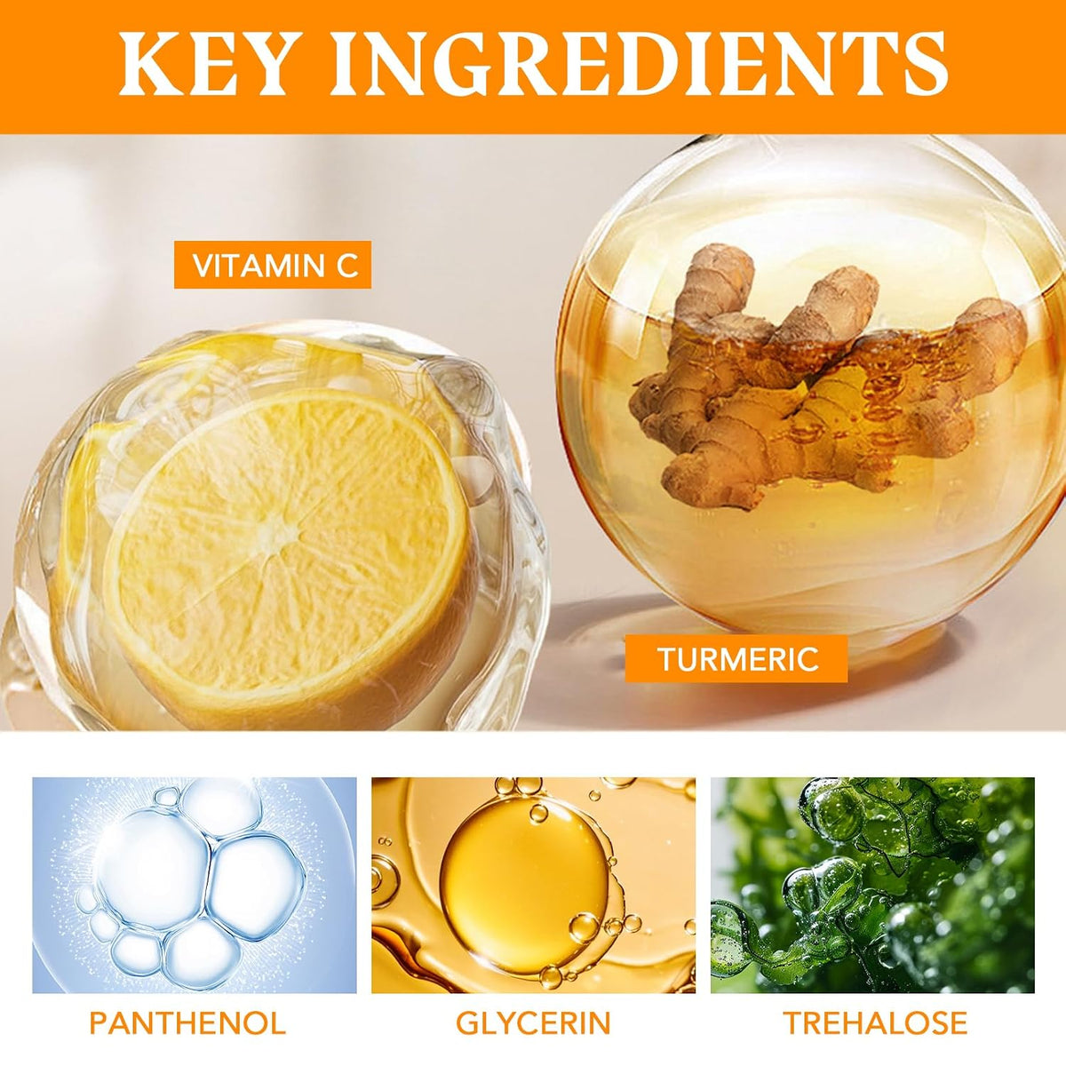 3Packs Vitamin C Turmeric Body Scrub Body Wash, Gentle Exfoliating Shower Gel with Fine Scrub Particles, Hydrating & Moisturizing Daily Cleanser Shower Gel, Unisex, 16.9 fl oz*3