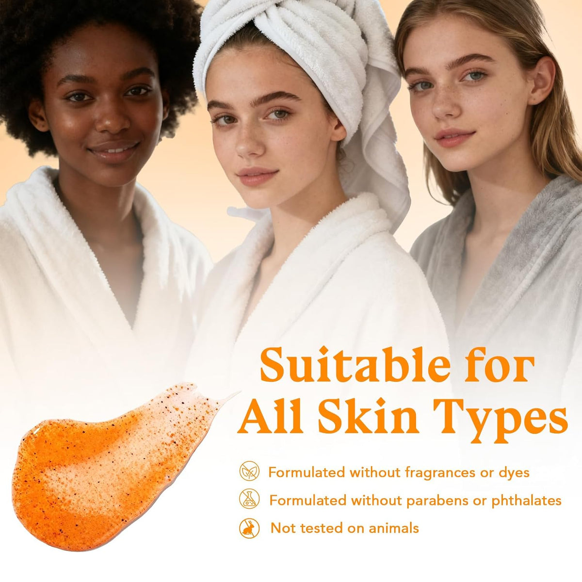 3Packs Vitamin C Turmeric Body Scrub Body Wash, Gentle Exfoliating Shower Gel with Fine Scrub Particles, Hydrating & Moisturizing Daily Cleanser Shower Gel, Unisex, 16.9 fl oz*3
