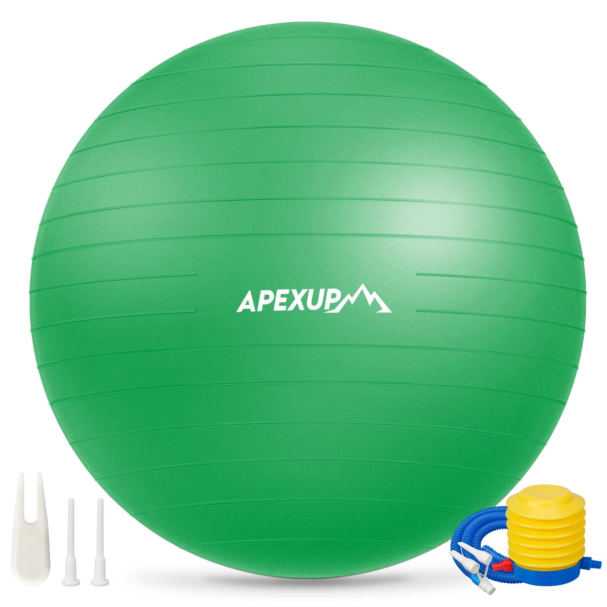APEXUP Yoga Ball, 660 lbs Anti-Burst Exercise Ball with Pump, 5 Sizes