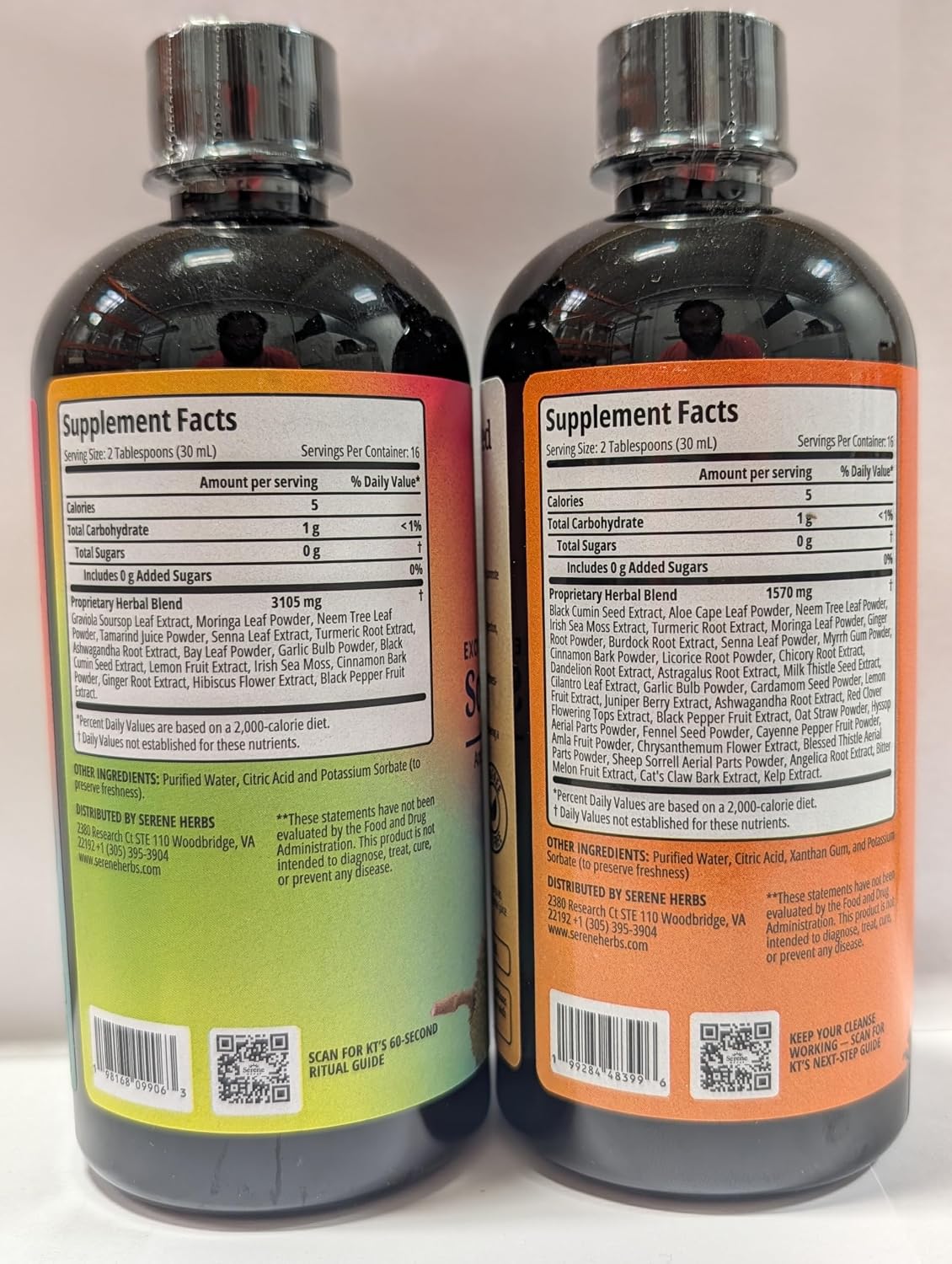 Serene Herbs Soursop Bitters Liquid & Black Seed Bundle – Organic Herbal Guanabana for Digestive Support – Vegan, Non-GMO – 32 oz (16 oz Each), (2 Pack)