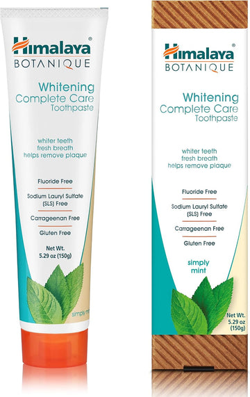 Himalaya Botanique Whitening Complete Care Toothpaste, Mint, 5.29 oz,1 Pack